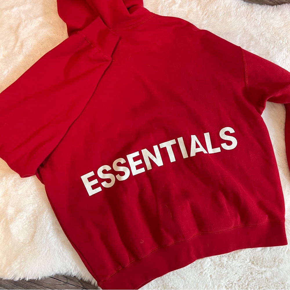 FOG Essentials Red Hoodie